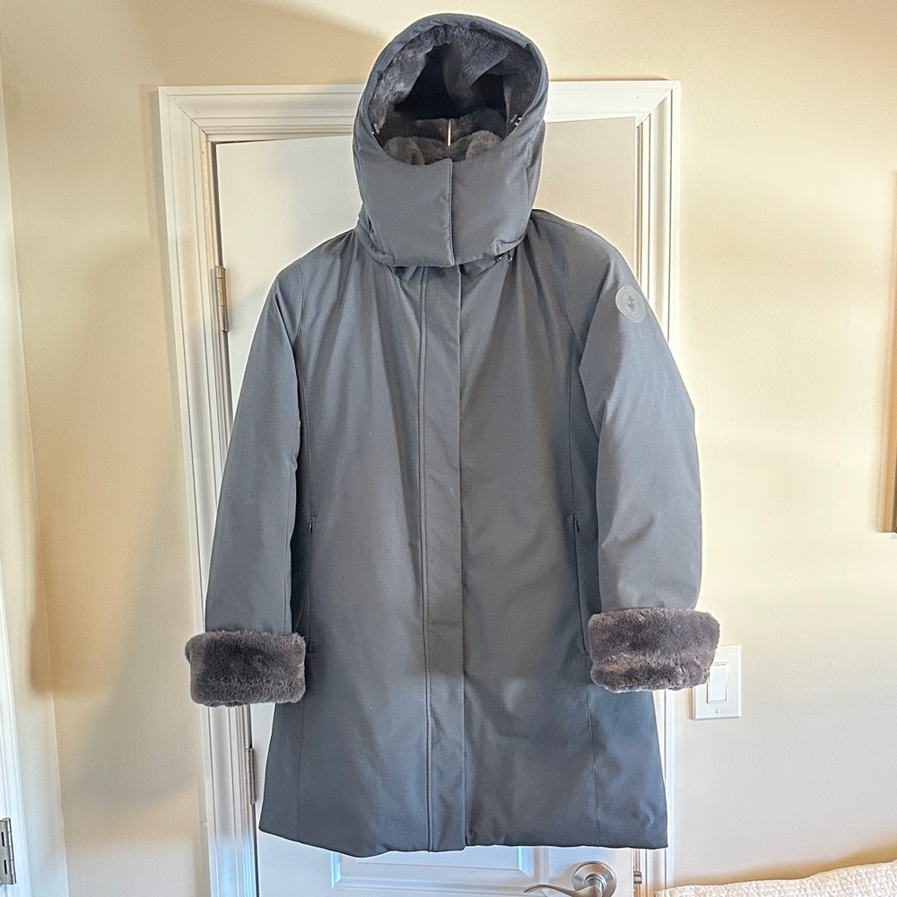 SAVE THE DUCK Womens Samantha Faux Fur lined Water resistant Hooded Parka